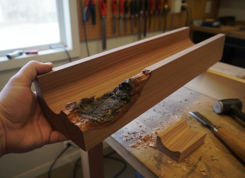 Wood Gutter Repair detail