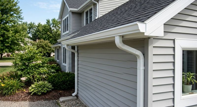 Vinyl Gutters Installation project example